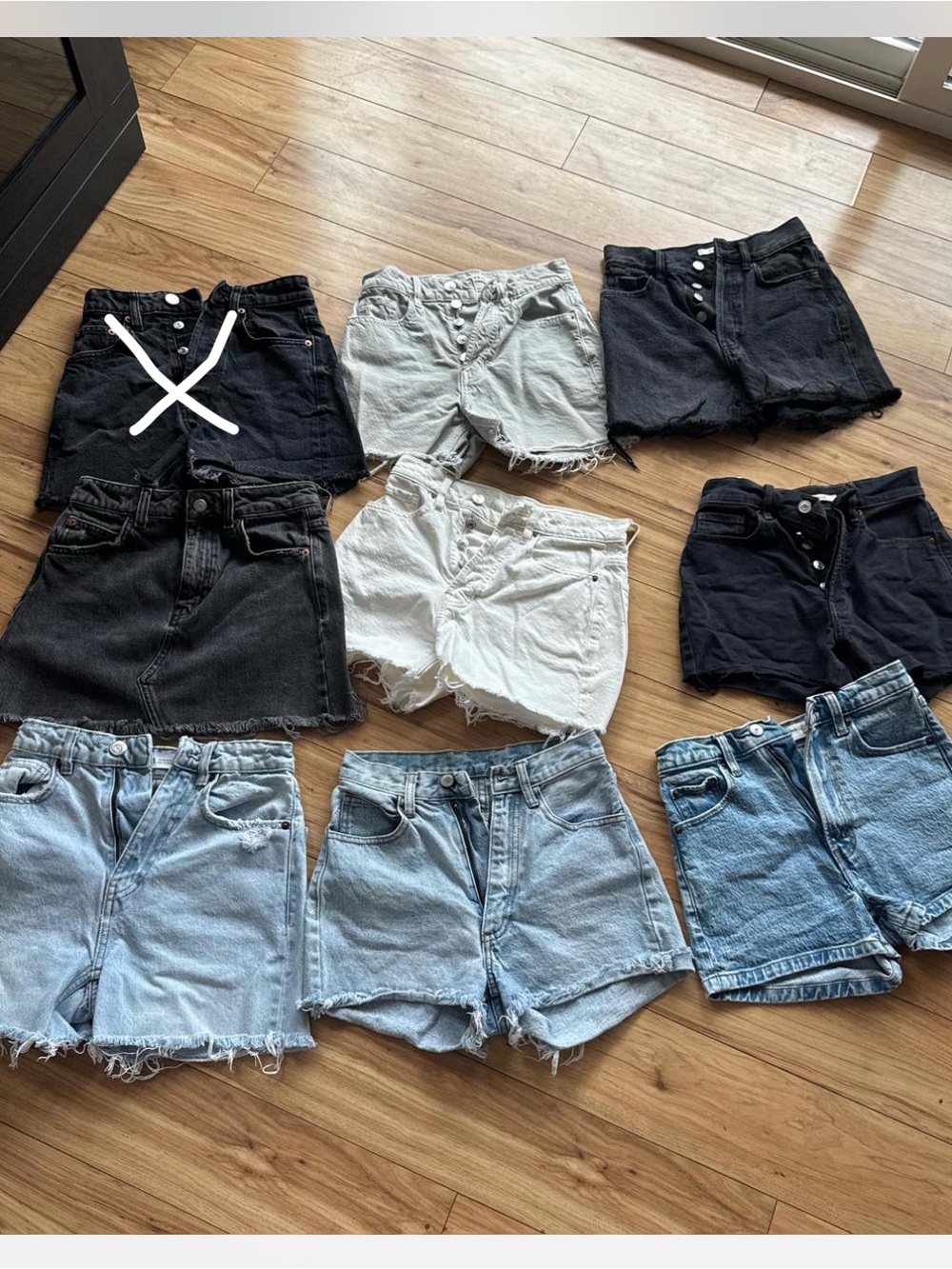 Denim Shorts Collection Size 0, 22, 23